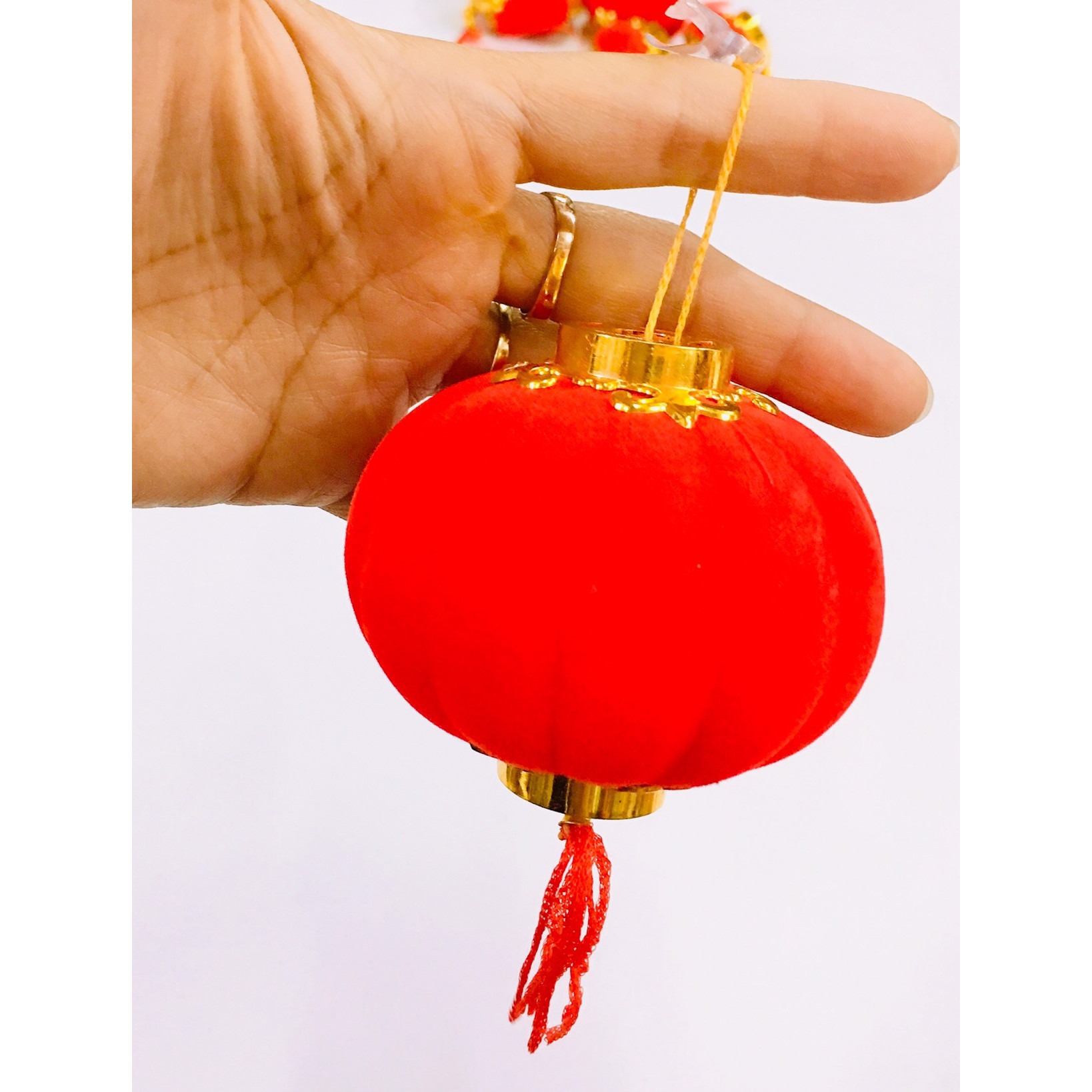 Dây đèn lồng trang trí tết combo 10 dây quả size khác nhau