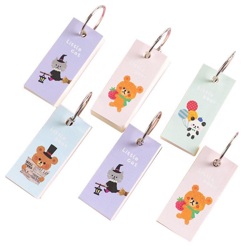 FlashCard học từ vựng ngoại ngữ tiếng anh hình họa cute dễ thương