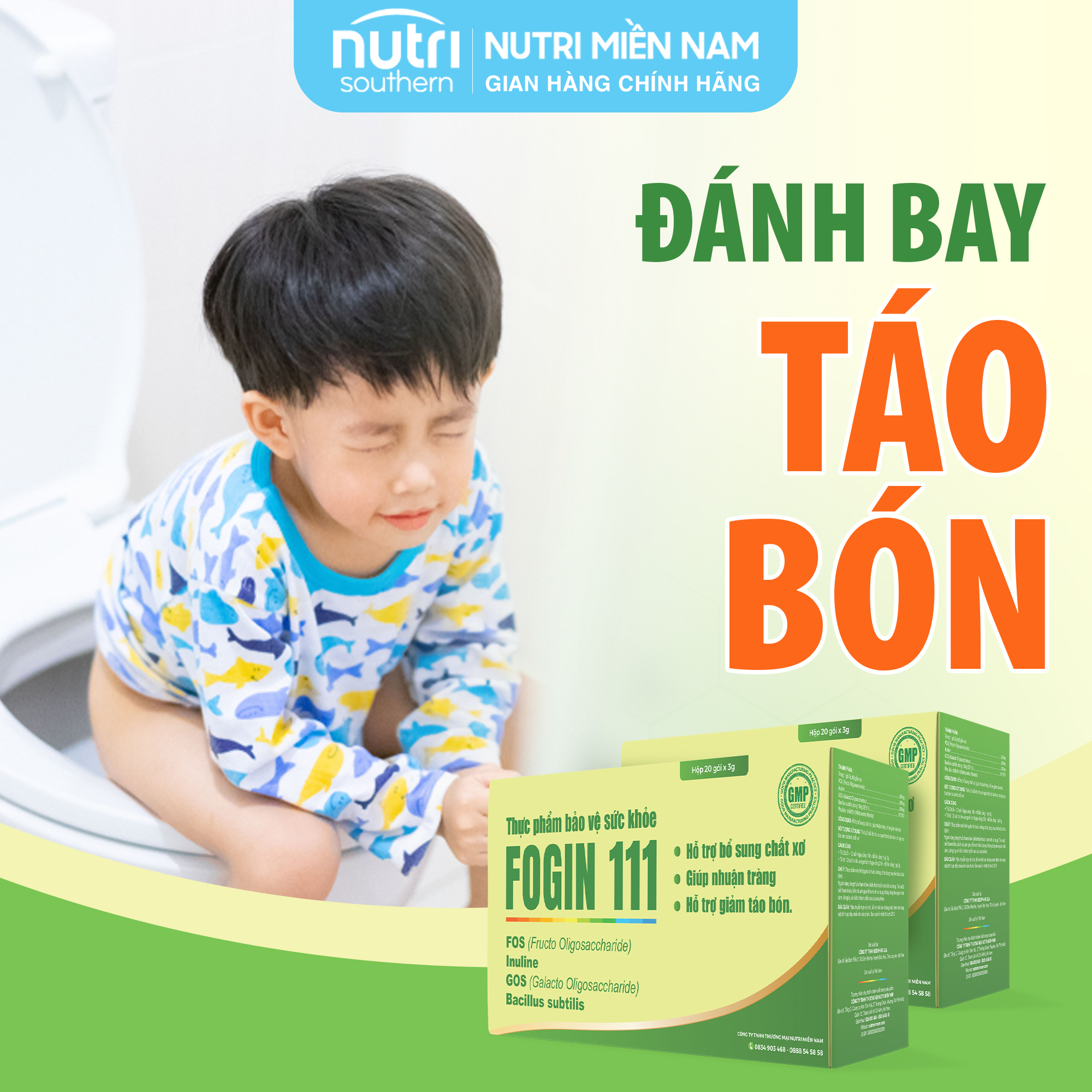 Fogin 111 – Hỗ Trợ Bổ Sung Probiotics và Chất Xơ Giúp Nhuận Tràng, Giảm Táo Bón