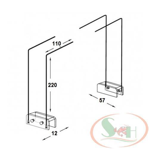 Chân gác đèn inox Chihiros A1 Steel Stand nâng cao kéo dài đèn bể thủy sinh cá tép