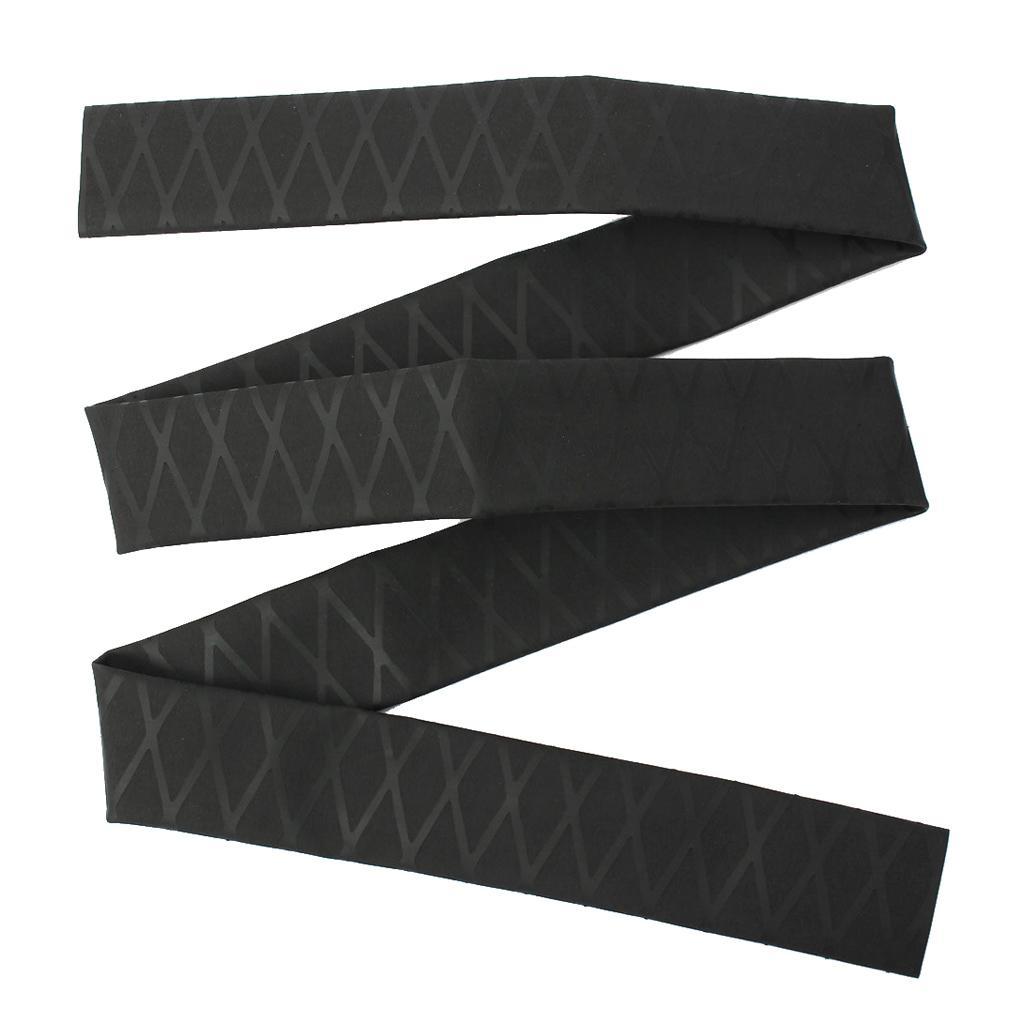 2xNon Slip Textured X-Tube Heat Shrink Tubing Fishing Rod Grips 35mm Black