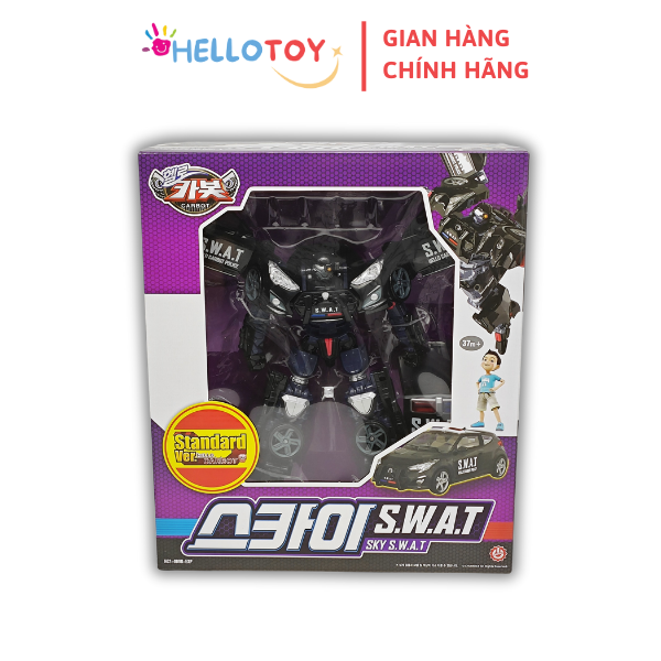 Đồ Chơi Mô Hình Lắp Ráp Xe Hơi Biến Hình Cỡ Lớn HELLO CARBOT Sky S.W.A.T