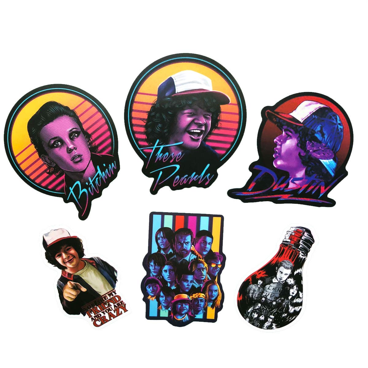 Sticker nhãn dán máy tính laptop, điện thoại chủ đề Stranger Things - Series 01 Netflix TV Shows