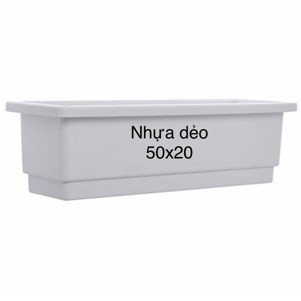 Combo 4 Chậu dài trồng Rau Sân Thượng, Thủy Canh, Nuôi Cá, Trồng hoa kiểng