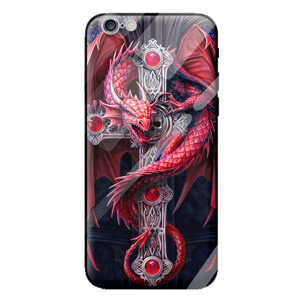 Ốp kính cho iPhone 6 mẫu RỒNG ĐỎ 2 - Hàng chính hãng