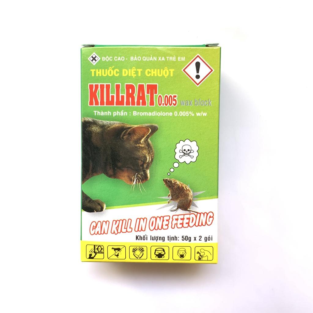 Thuốc diệt chuột KillRat dễ tìm xác chuột (1 hộp gồm 2 gói 40g).