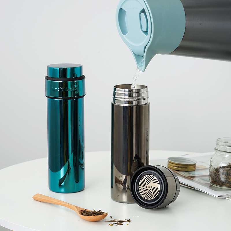 Bình Giữ Nhiệt LocknLock VIP Timbler LHC4289, Dung Tích 480ml, 3 Màu, Có Khay Lọc Trà Kèm Hộp