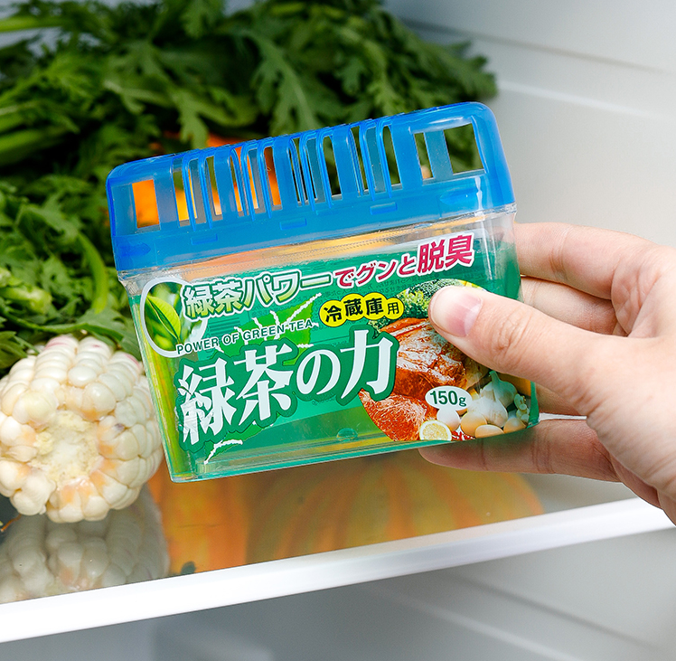Sáp khử mùi tủ lạnh 150g, khử mùi mạnh mẽ các mùi khó chịu đáng lo ngại với sức mạnh của trà xanh - nội địa Nhật Bản