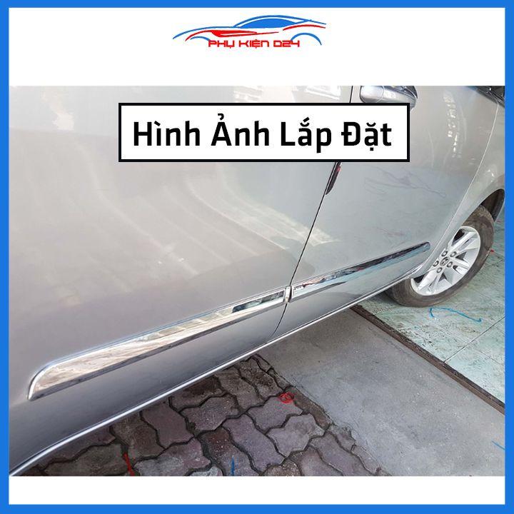 Bộ ốp nẹp sườn Innova 2017-2018-2019-2020-2021-2022 mạ crom trang trí làm đẹp xe
