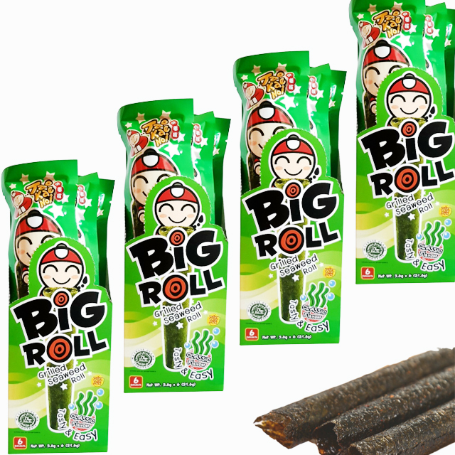 Hình ảnh Combo 4 Hộp Snack Rong Biển Tao Kae Noi Big Roll Vị Truyền Thống