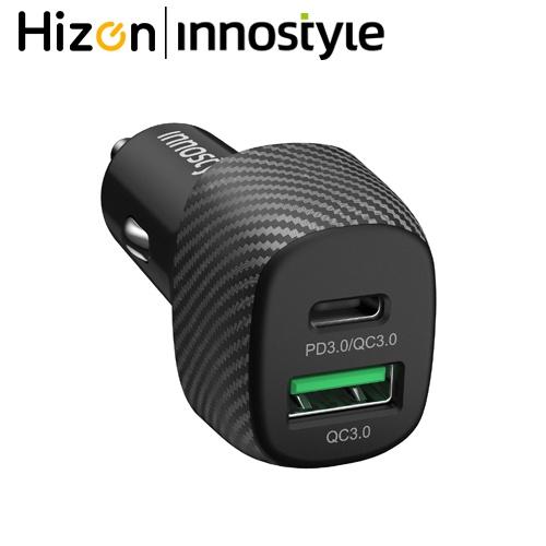 Sạc Nhanh Xe Hơi Innostyle Poweron Speed 2 Cổng PD/QC3.0 38W IC38-2PDBLK(N) Hàng Chính Hãng