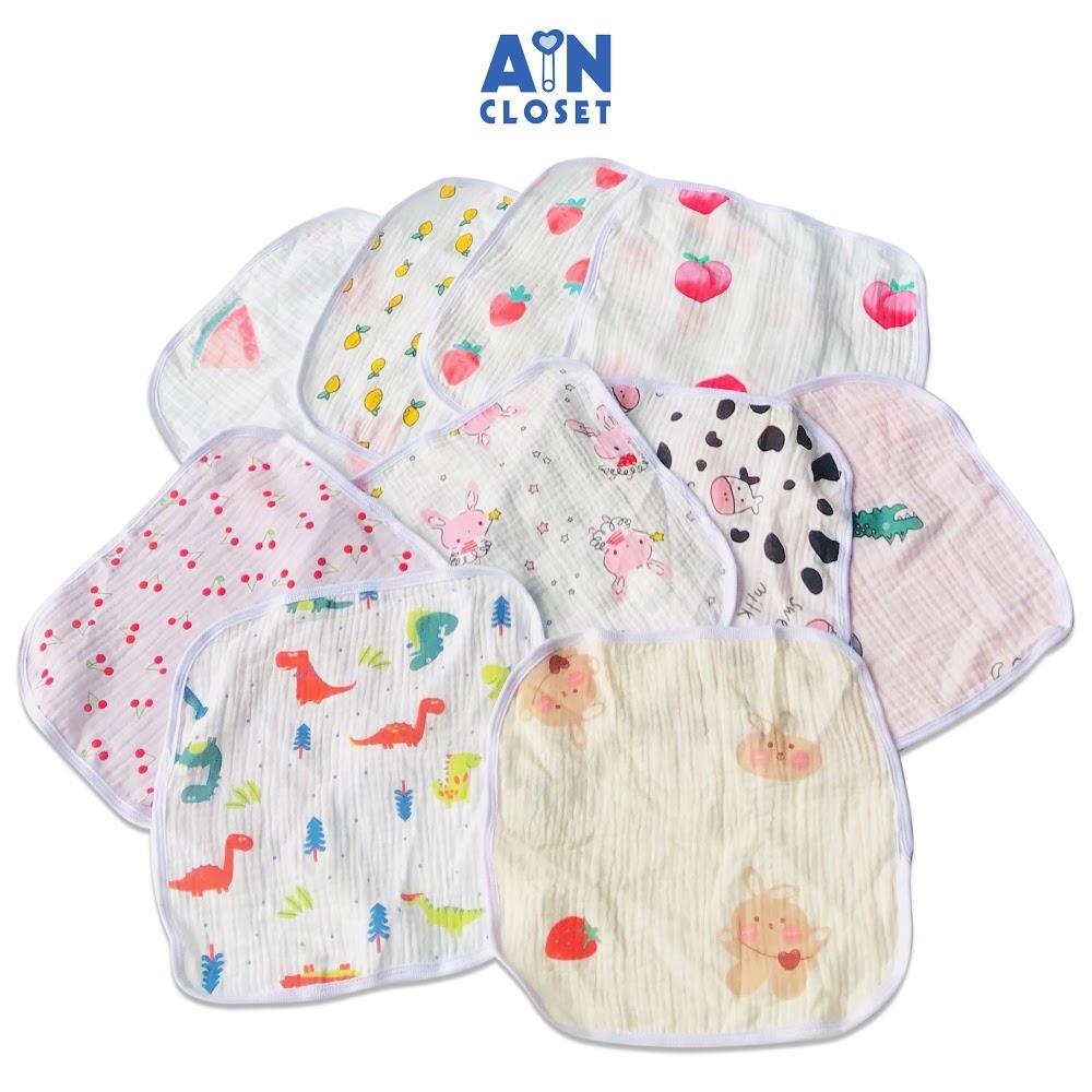 Set 10 Khăn tay cho bé xô Muslin 25x25 cm - AICDBT2X24AO - AIN Closet