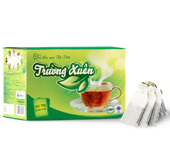 Trà Thảo Mộc Xạ Đen Trường Xuân 25 túi lọc/ 75gram/ hộp thanh nhiệt giải độc