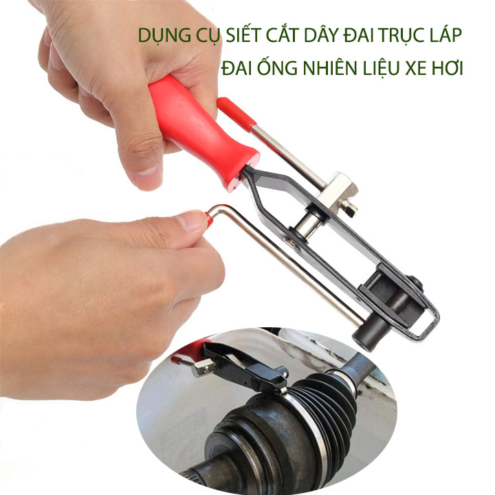 Kìm siết dây đai trục láp oto, đai thép dẹt