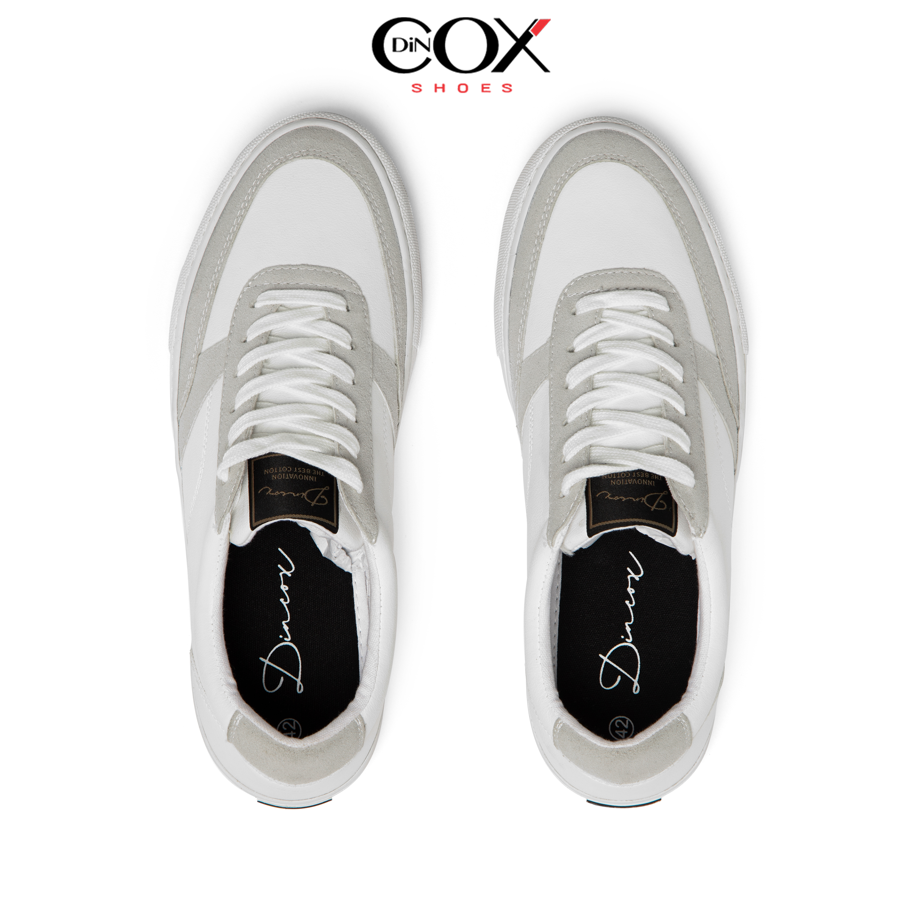Giày Sneaker Da Nam Nữ E13 Off/White Dincox Shoes