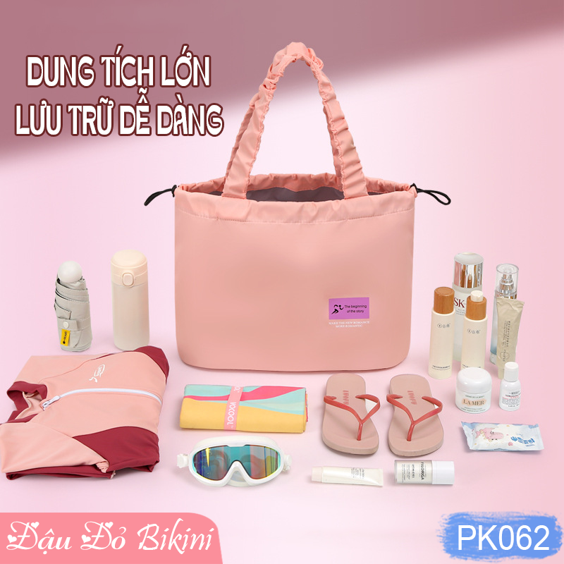 Túi đựng đồ đi biển, đồ bơi, đồ tập... cho nữ, nhiều công dụng, ngăn chứa lớn được nhiều đồ, chắc bền, có ngăn ướt riêng, dễ mang theo | PK062