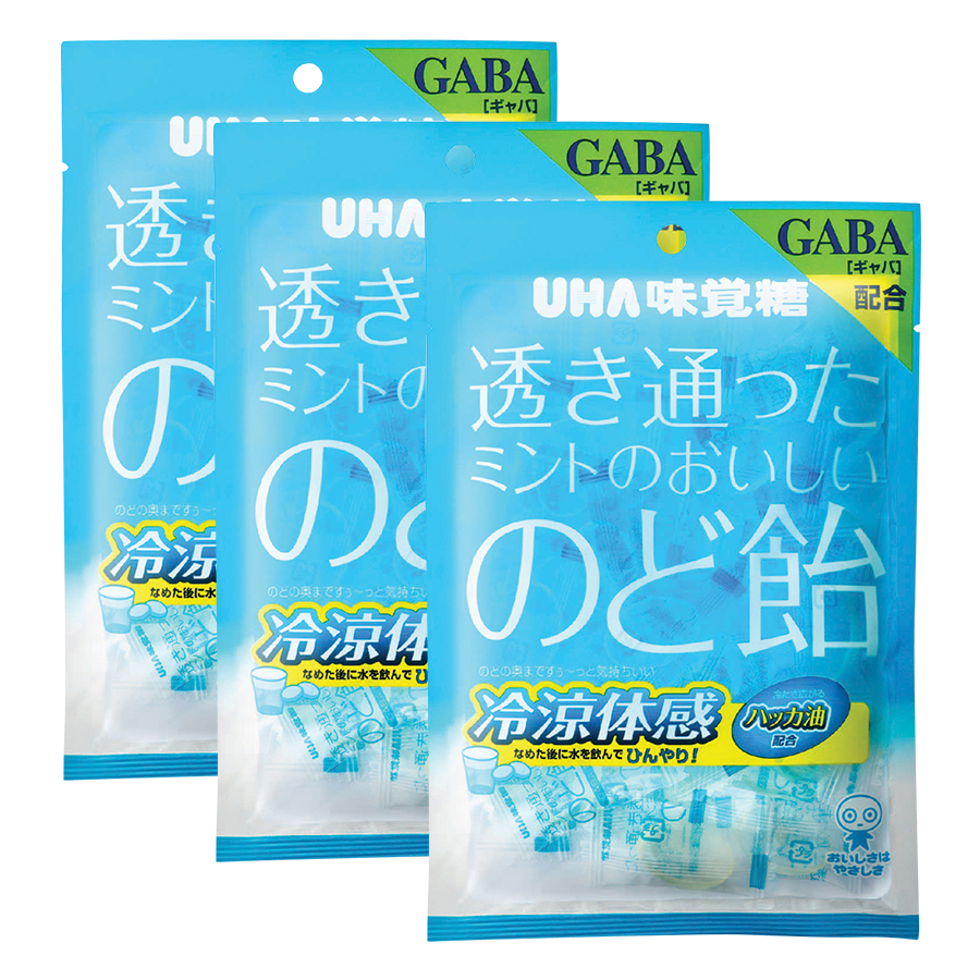 3 Gói Kẹo Ngậm Bạc Hà Uha Nhật Bản