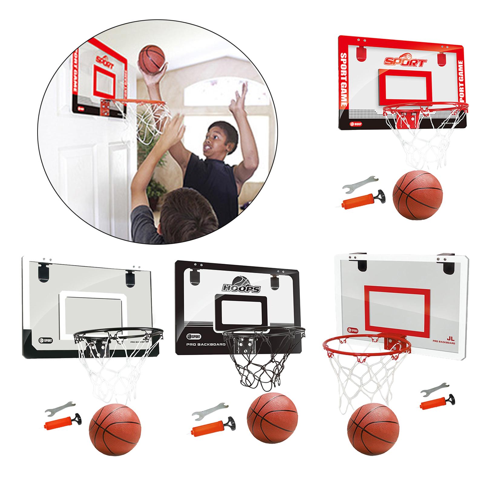 Mini Basketball Hoop Pre-Assembled Portable Over The Door with Flexed Rim Includes Mini Basketball with Pump for Indoor and Wall Indoor Sports Game