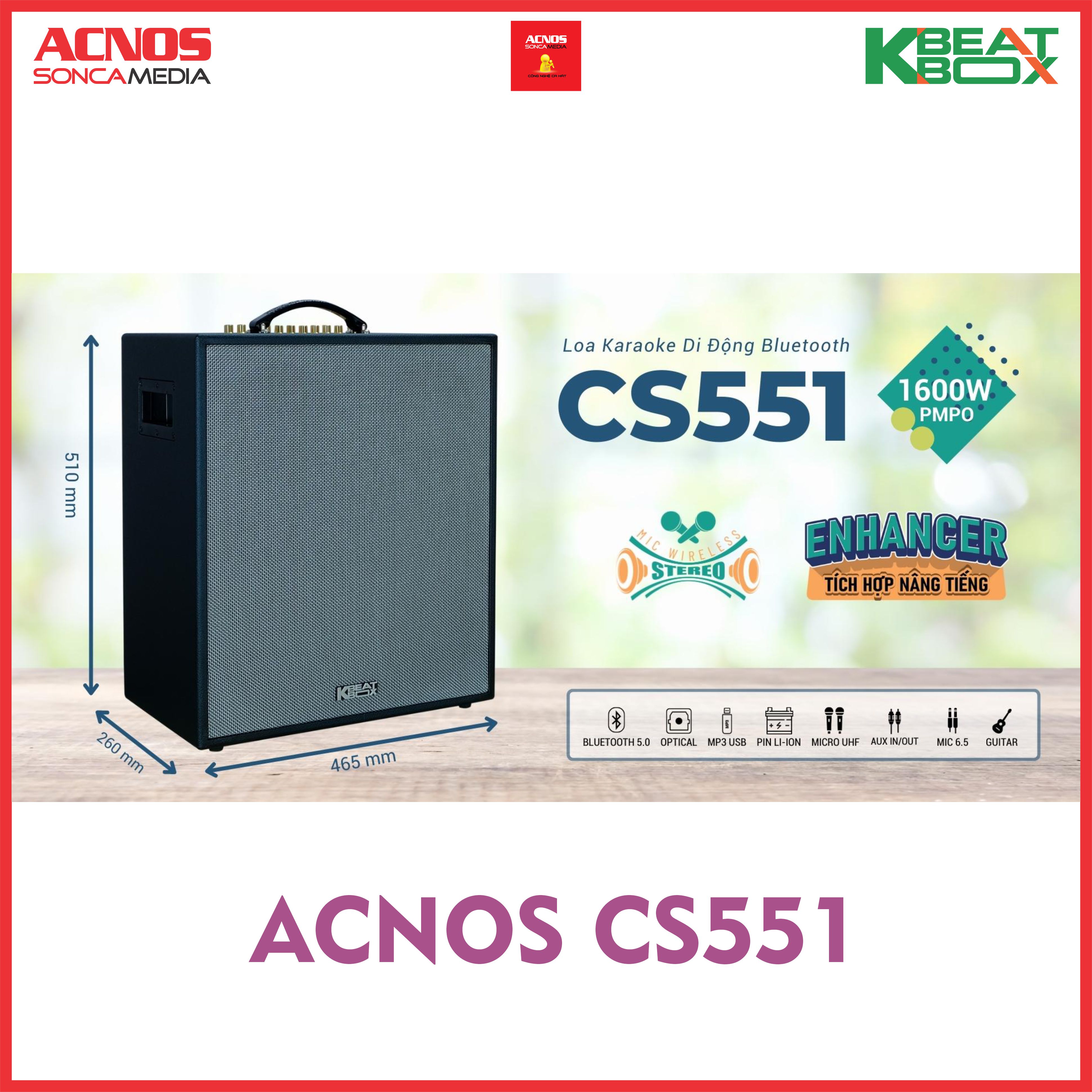 Dàn âm thanh di động xách tay ACNOS CS551