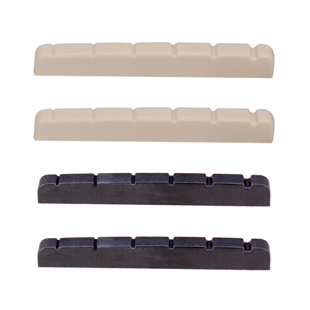2x 2 Pack 6 String Electric Guitar Nut Slotted for ST TL Style Guitar Replacement