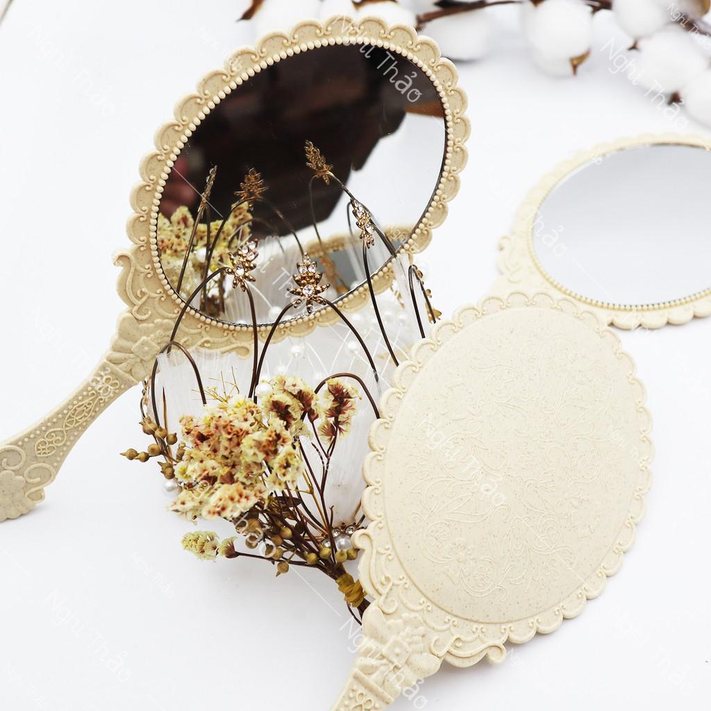 Gương cầm tay , gương hoàng cung cầm tay