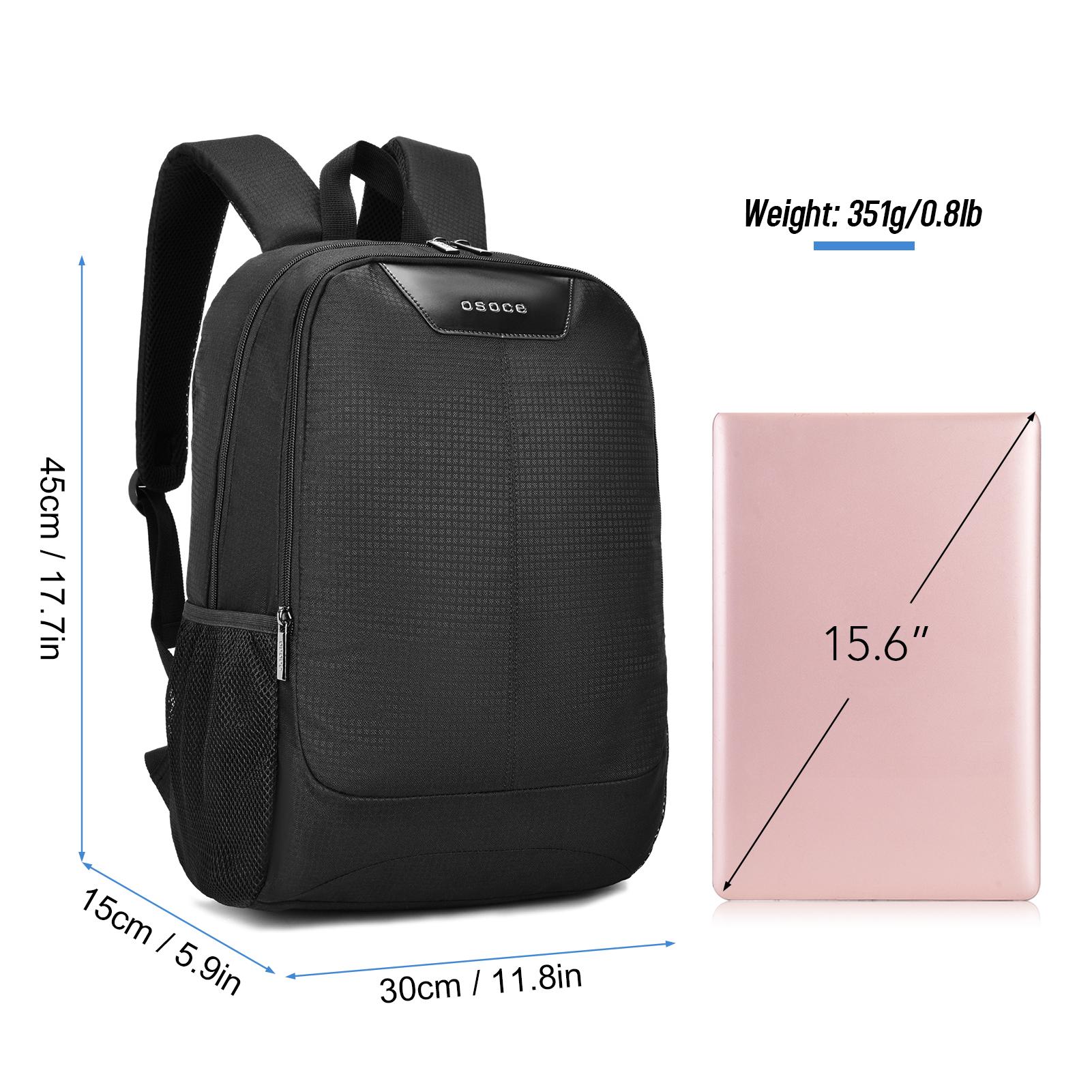 Ba lô, Túi đựng máy tính xách tay 15,6 inch, có cổng sạc USB, Ba lô leo núi không thấm nước Dung lượng lớn