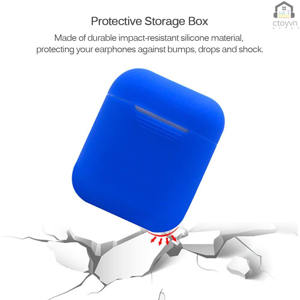 Hộp đựng tai nghe không dây bằng silicone cho Apple AirPods
