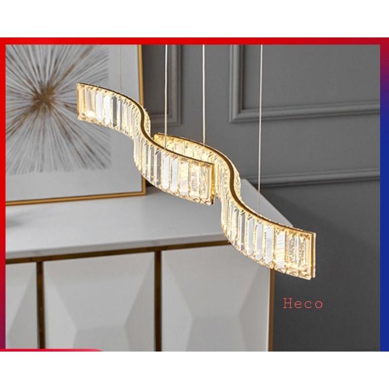 Đèn thả bàn ăn phale dài tiêu chuẩn luxury K9.Bảo hành 24 tháng, đèn decor hiện đại