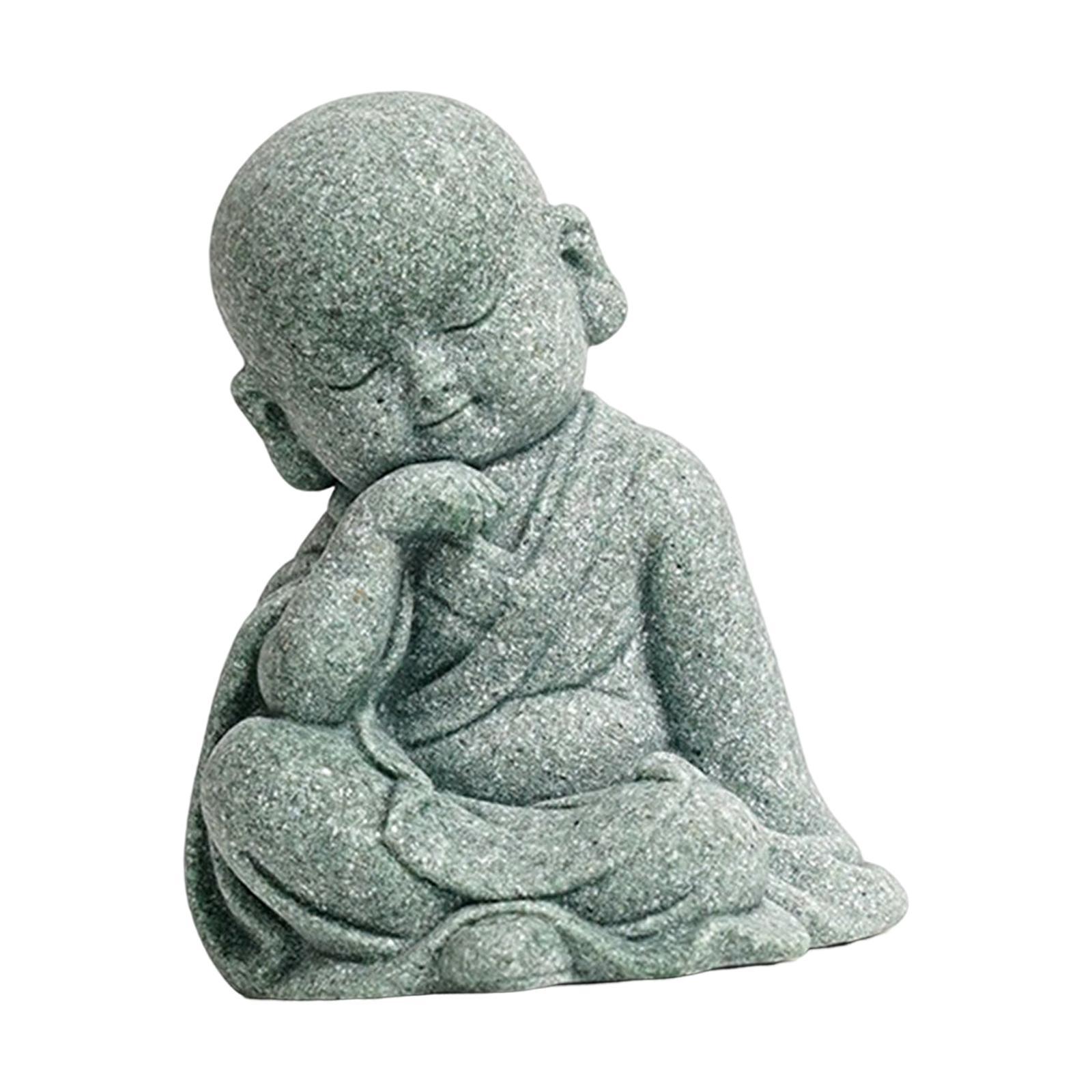 Monk Figurine Buddha Statue Sculpture Chinese Sculpture for Tabletop Car Outdoor