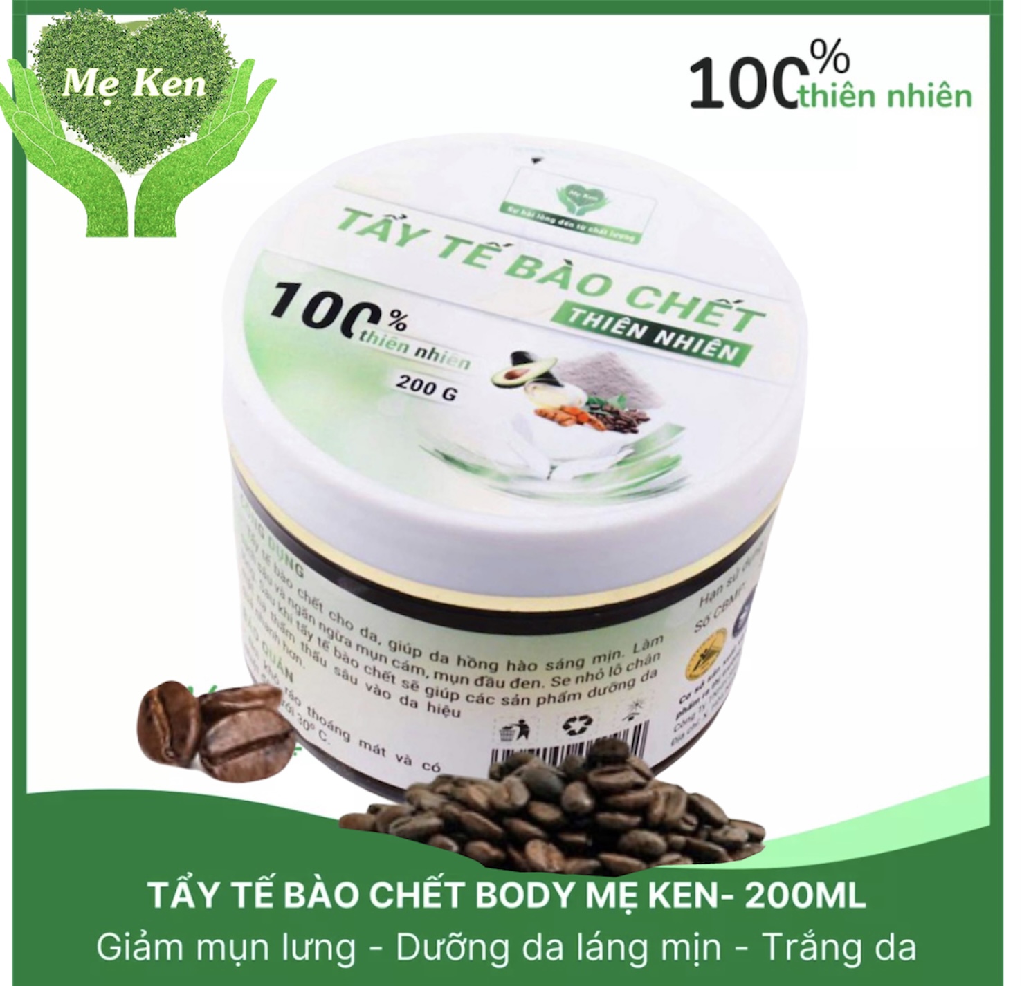 TẨY TẾ BÀO CHẾT LÁNG MỊN BODY MẸ KEN-Hũ 200ml