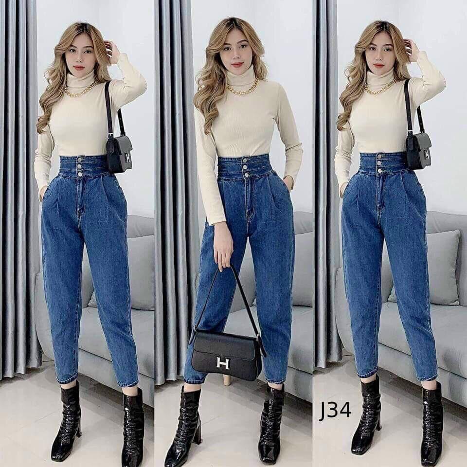 Quần beggy/ baggy jean nữ có 4 size đi chơi/ đi dạo đều xinh