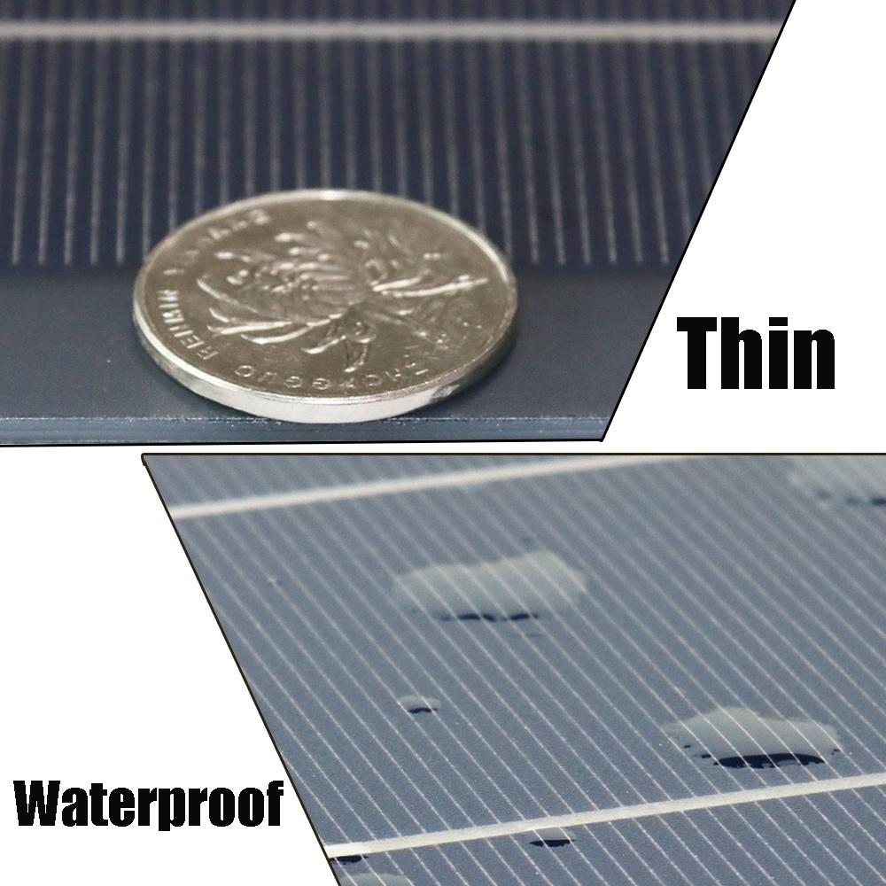 Bảng điều khiển năng lượng mặt trời linh hoạt màu đen Silicon đơn tinh thể Mô-đun quang điện 120W cho Du thuyền/RV/Thuyền/Người cắm trại/Lều Sạc bằng pin 12V Màu sắc: 18V 120W
