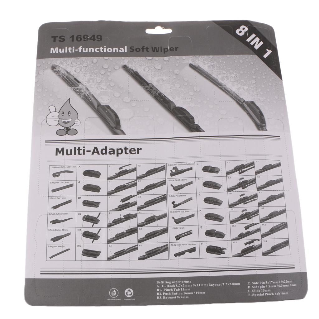 18 PCS Tool Car & Truck Windshield Wiper Connectors Wiper Blade Connector