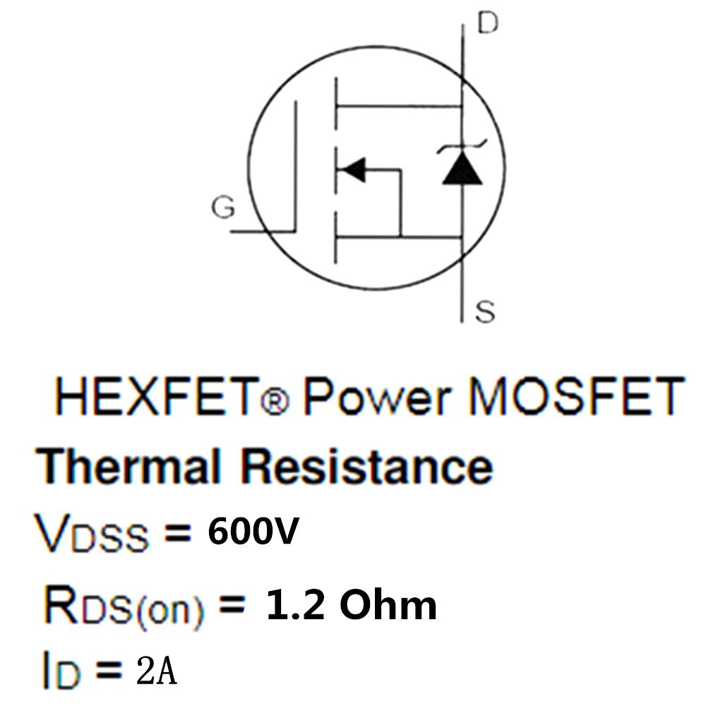 10 Chiếc 2A 600V 2N60 MOSFET N Kênh Transistor Hiệu Ứng Trường TO-220F Silicon Chip đồng Khung, Kẹo Cao Su Chấ