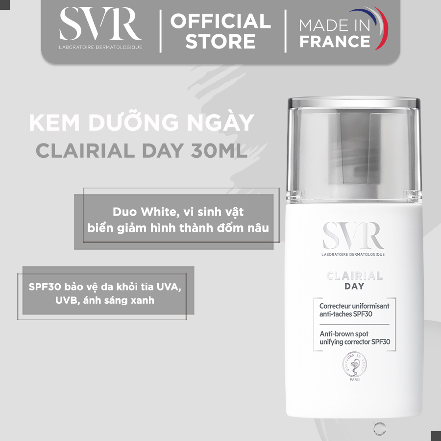 Kem dưỡng da ban ngày giảm thâm nám SVR CLAIRIAL Day 30ml