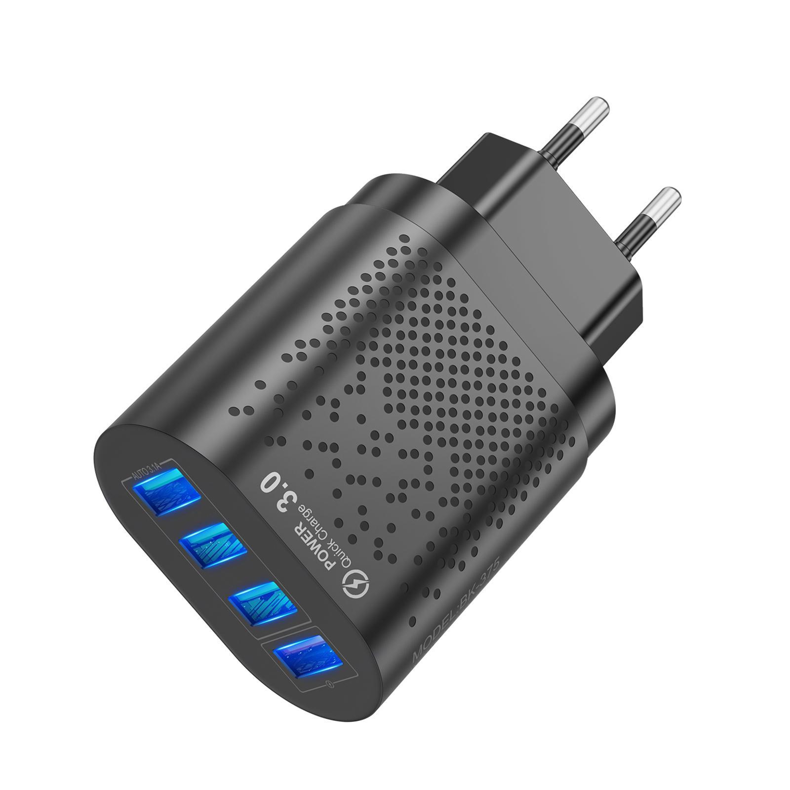 4 USB Ports Hub Wall Charger Power Adapter EU Plug USB Cube Adapter