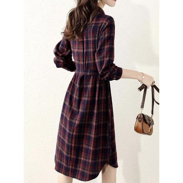 ĐẦM CARO SƠ MI TAY DÀI