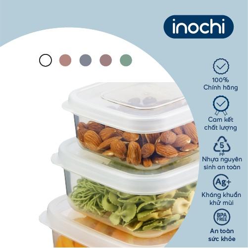 Bộ 3 hộp thực phẩm vuông Inochi - Hokkaido 750-1500-2500ml