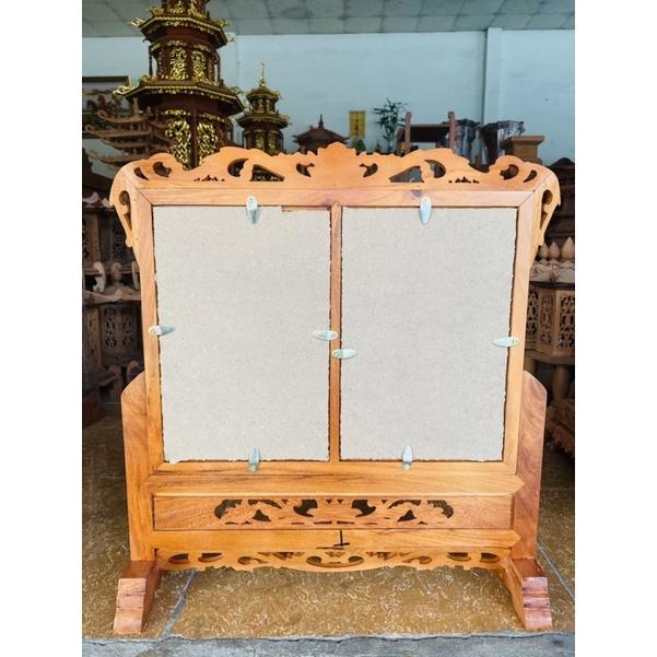 Khung ảnh thờ đôi gỗ hương 20x30cm