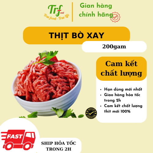 Thịt bò xay TRF khay 200g[Chỉ giao hỏa tốc HN]