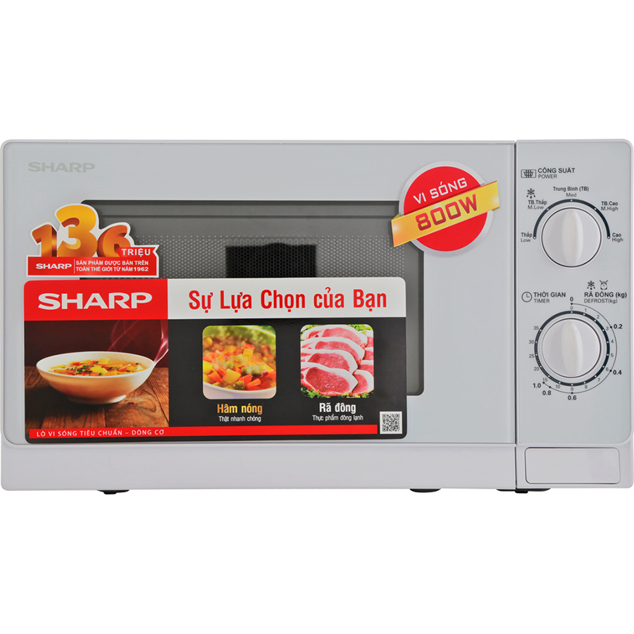 Lò Vi Sóng Sharp R-201VN-W (20L) - Hàng Chính Hãng