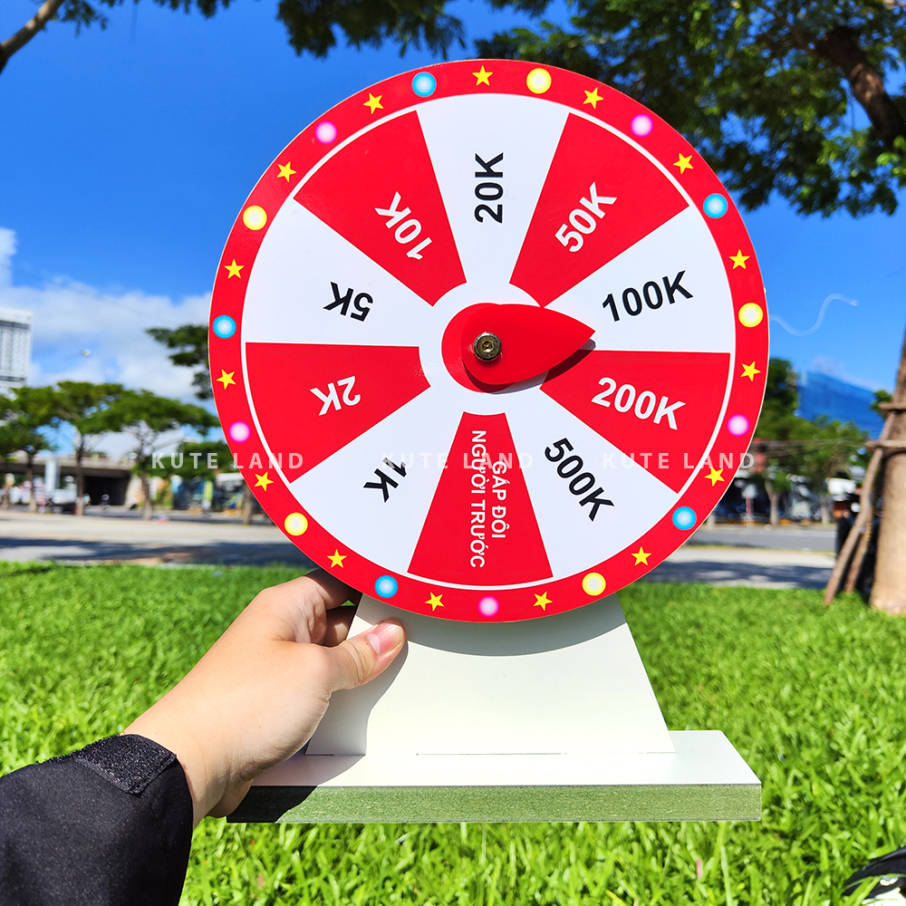 Vòng quay ăn nhậu uống rượu bia Drinking Game Roulette 25 cm 16 ô nội dung thú vị giải trí trong bữa tiệc