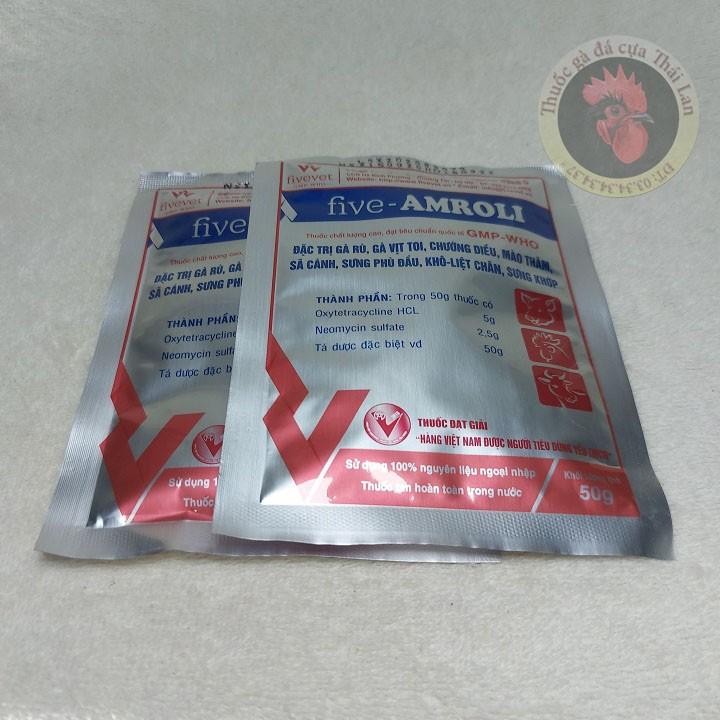 COMBO 1 GÓI - FIVE AMROLI - GÀ RÙ , GÀ TOI - 1 gói / 50 gram