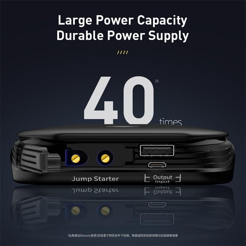 Bộ kích nguồn dùng cho xe ô tô Baseus Super Energy Car Jump Starter(8000mAh, 5V/2.4A Power Bank, Car Battery Booster12V)