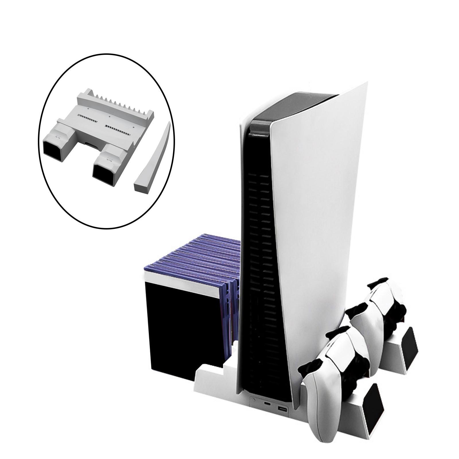 Dual Controller Charging Station with Cooling Fan for PS5 3A Charger