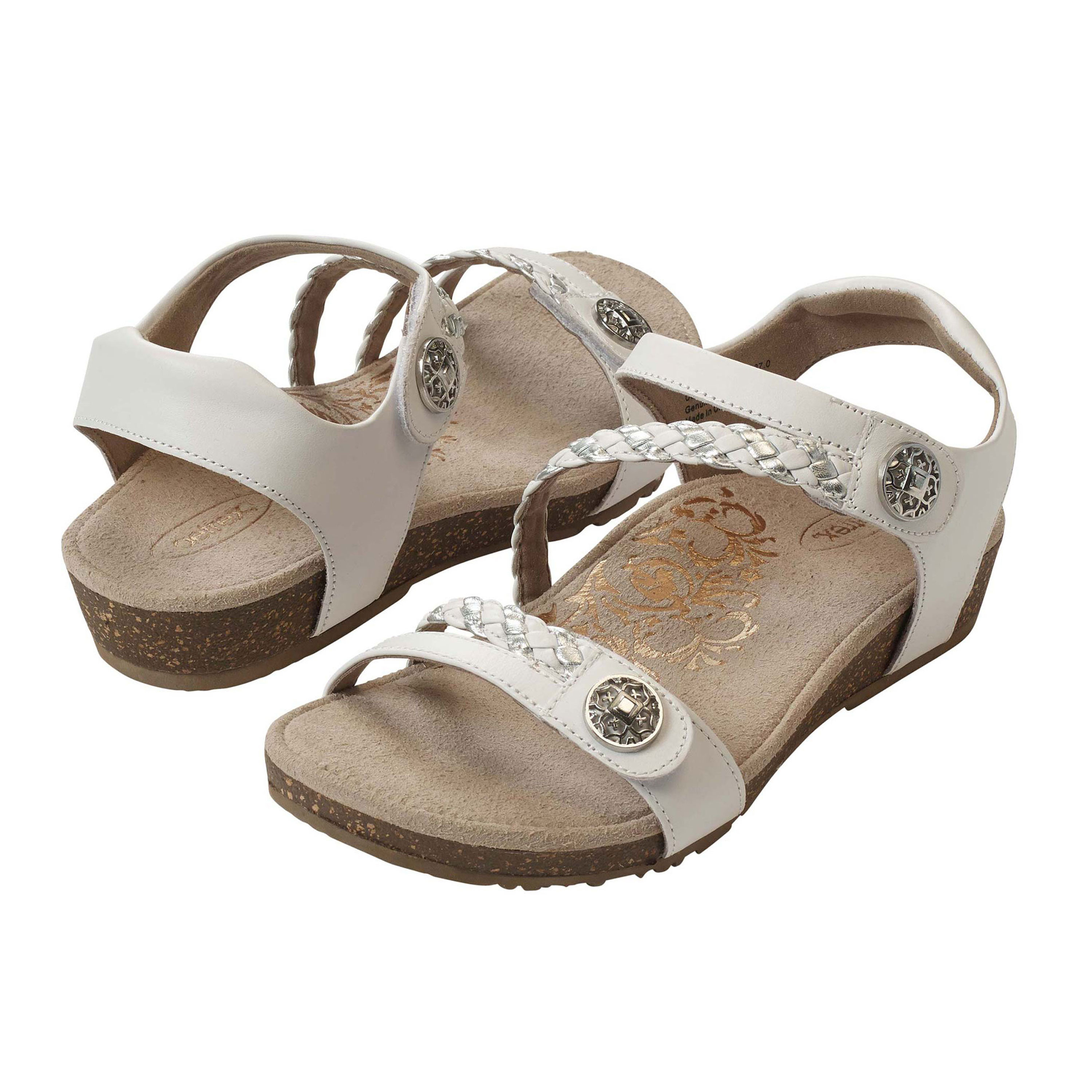 Sandal sức khỏe nữ Aetrex Jillian White