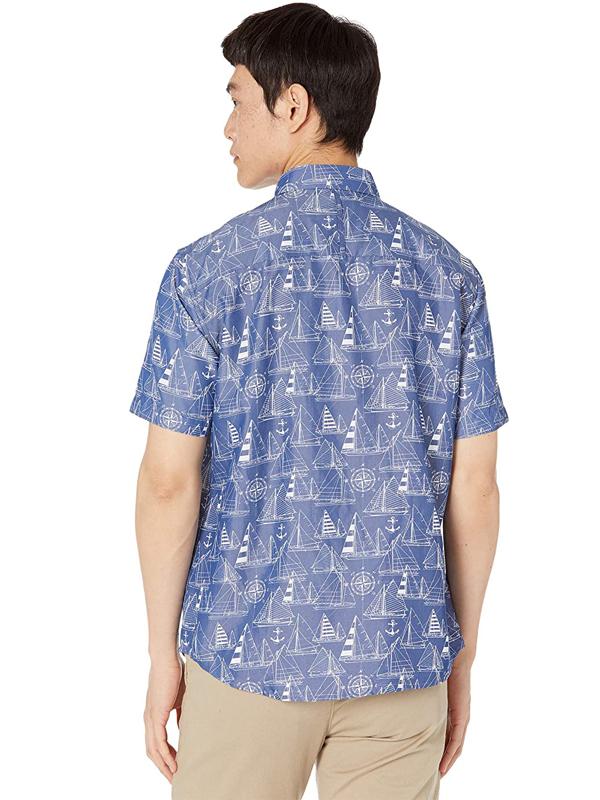 Áo Sơ Mi Nam Tay Ngắn Age Of Wisdom Silky Short Sleeve Print Shirt - SIZE M