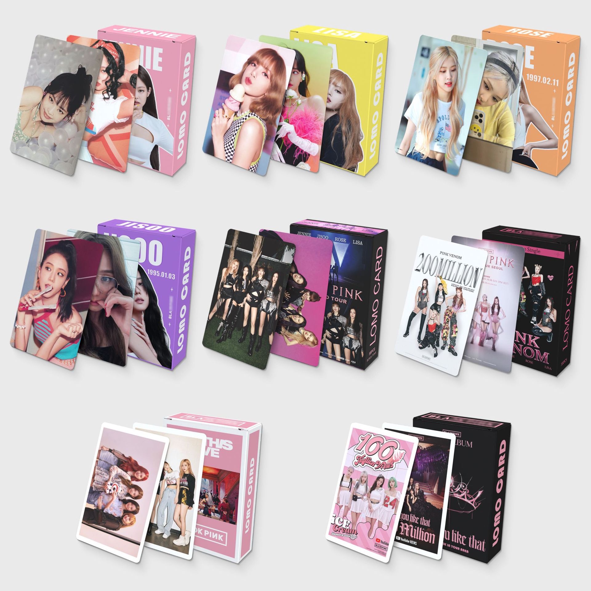 Bộ sưu tập 55 thẻ ảnh Lomo card BlackPink bo góc, giấy tráng gương chất lượng cao - VPP Thiên Ái