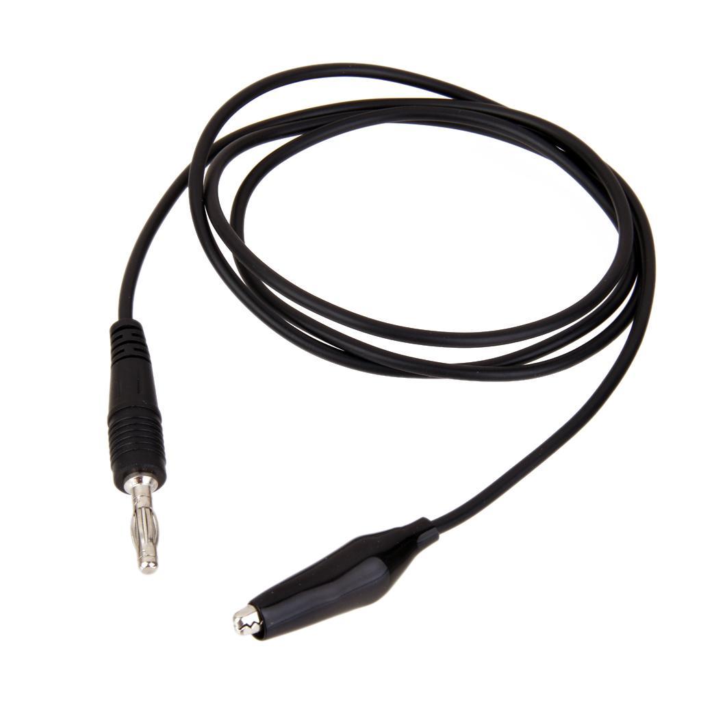 2x 100cm Banana plug to Aligator Clip Multimeter Connector Probe Cable Lead