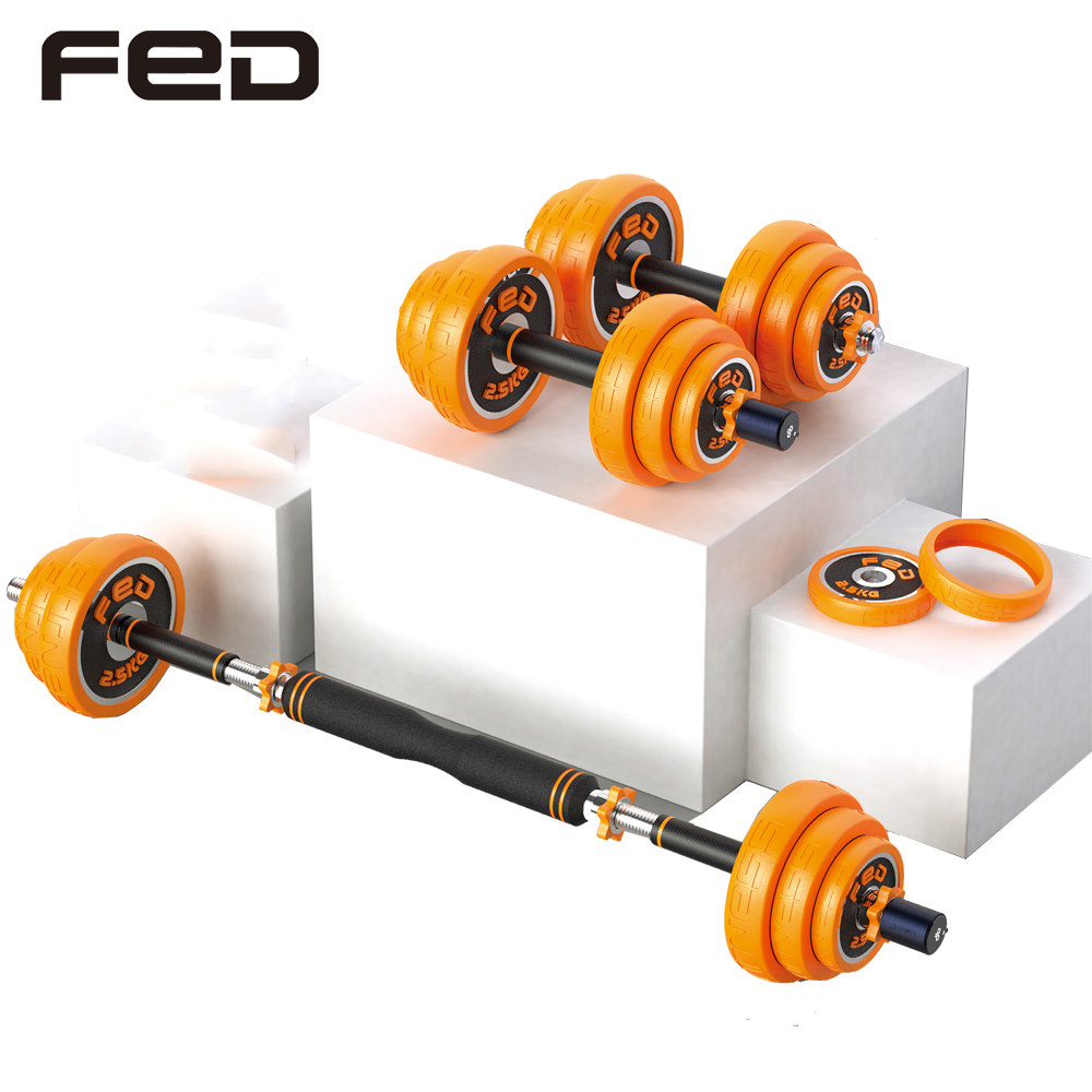 Bộ Tạ Tay Gang Mạ Niken 4 IN 1 FED-8007 Loại 20KG – 20KG